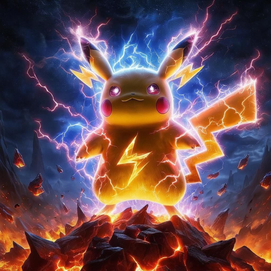 Electrostorm Pikachu: Obese Lightningfused Evolution