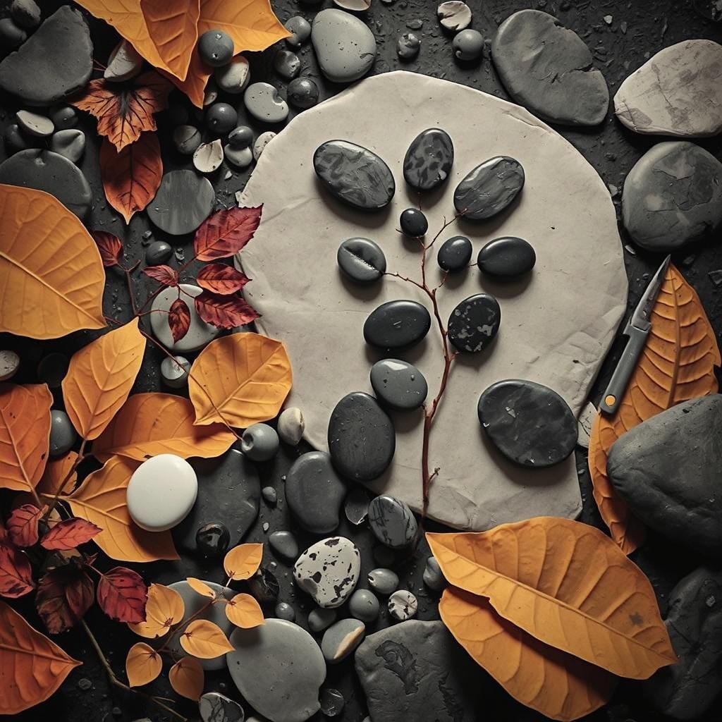 Abstract Black and White Photogram in Rayograph Style