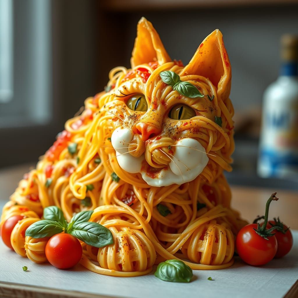 Spaghetti cat
