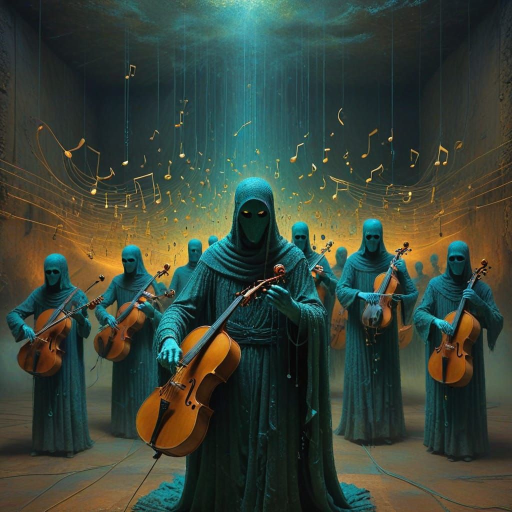 Mystical Conductor Unleashes Sonic Chaos in Cosmic Harmony
