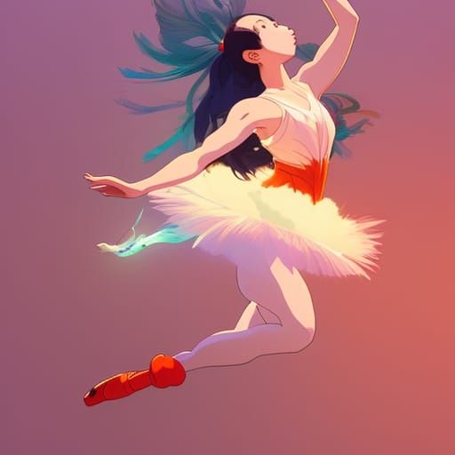 Studio Ghibli Ballerina Concept Art in 8k