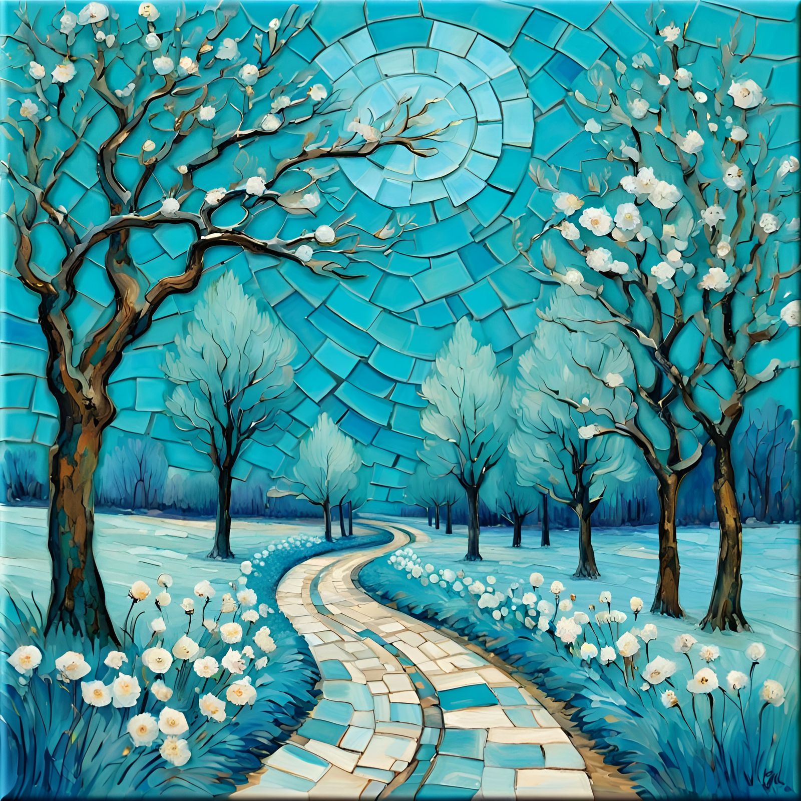Seasons: A Cyclical Journey in Van Gogh Style