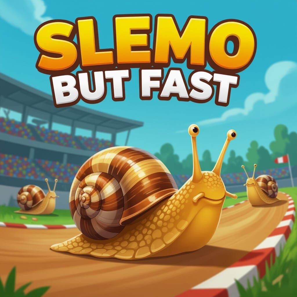 Detailed Game Cover Art of Snail Racing