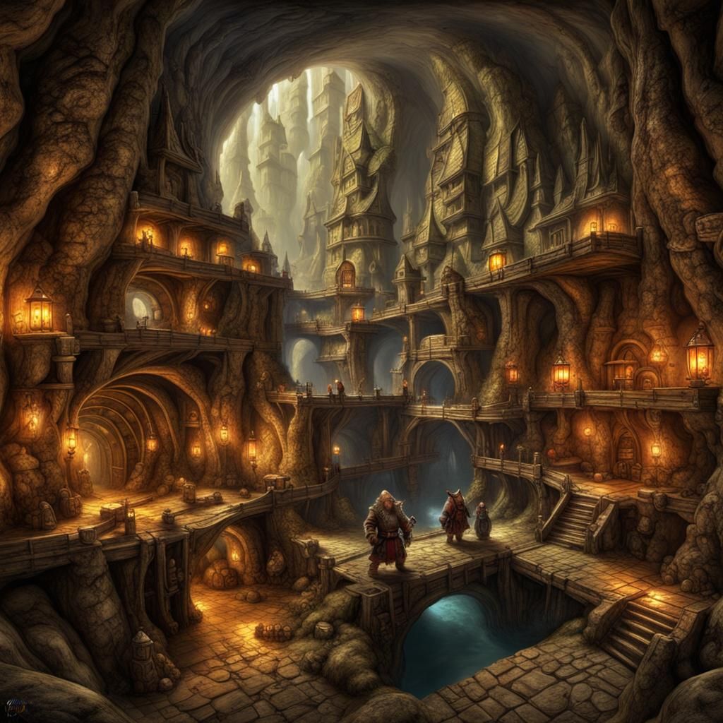 Rich Underground Dwarf City in HDR
