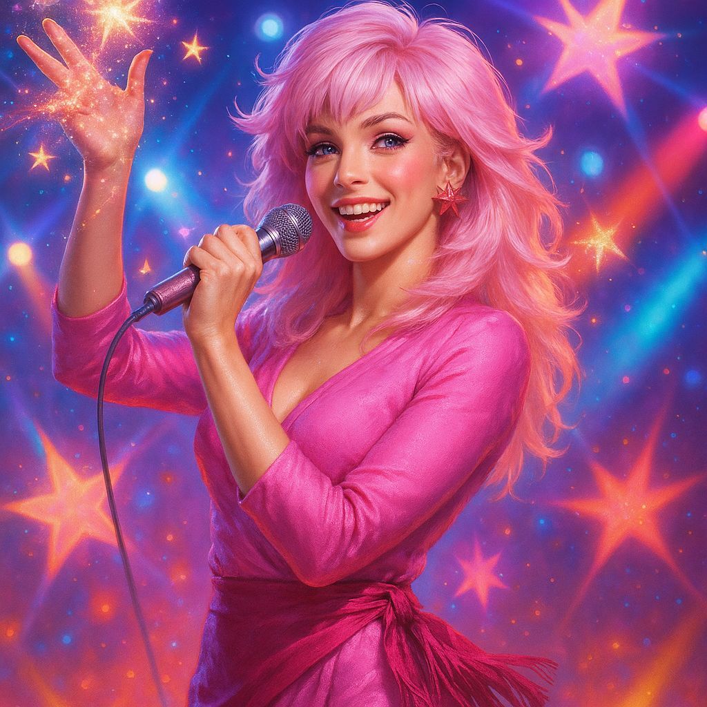 Jem and the Holograms: 80s Pop Star Portrait