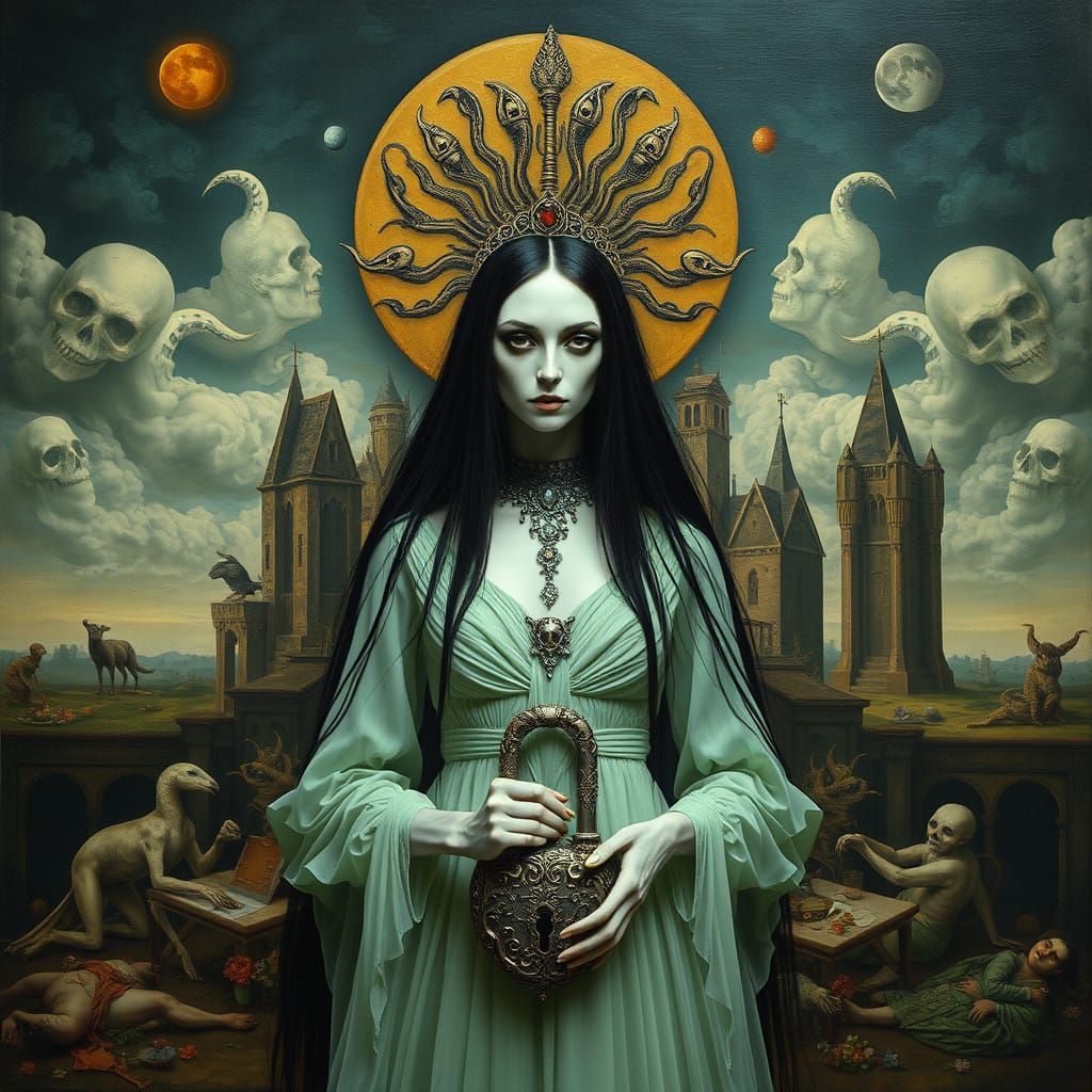 Surreal Gothic Beauty Unlocks the Mysteries