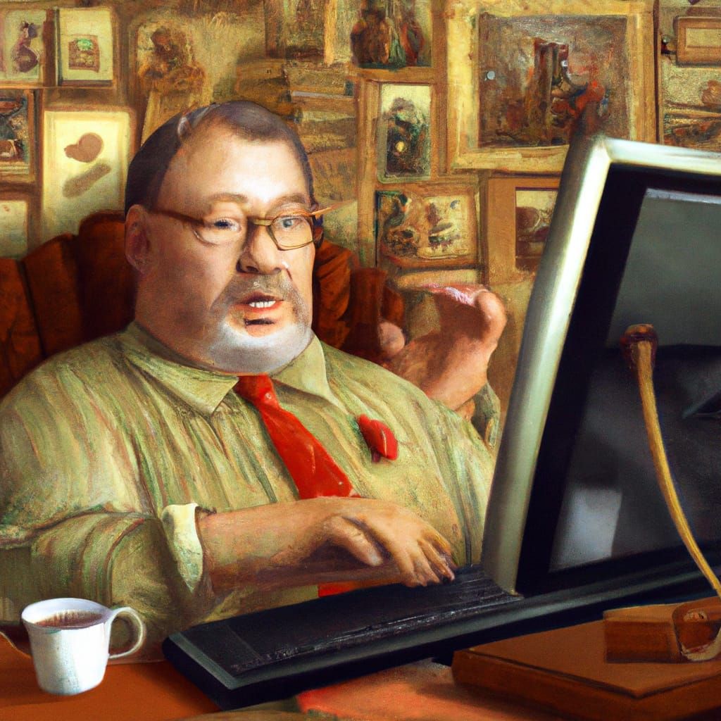 Man Posts Online: Kinkade-Inspired Digital Painting