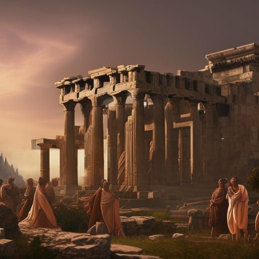 Aspasia of Athens: Detailed Matte Painting