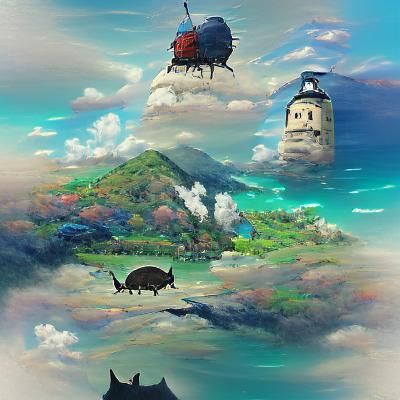 AI Image Inspired by Studio Ghibli Animation