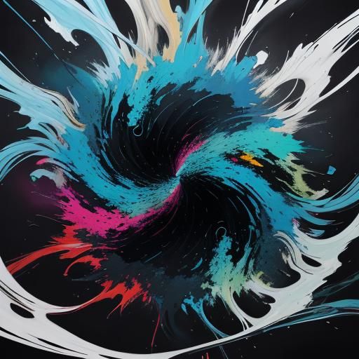 Elemental Vortex in Vibrant Street Art Style