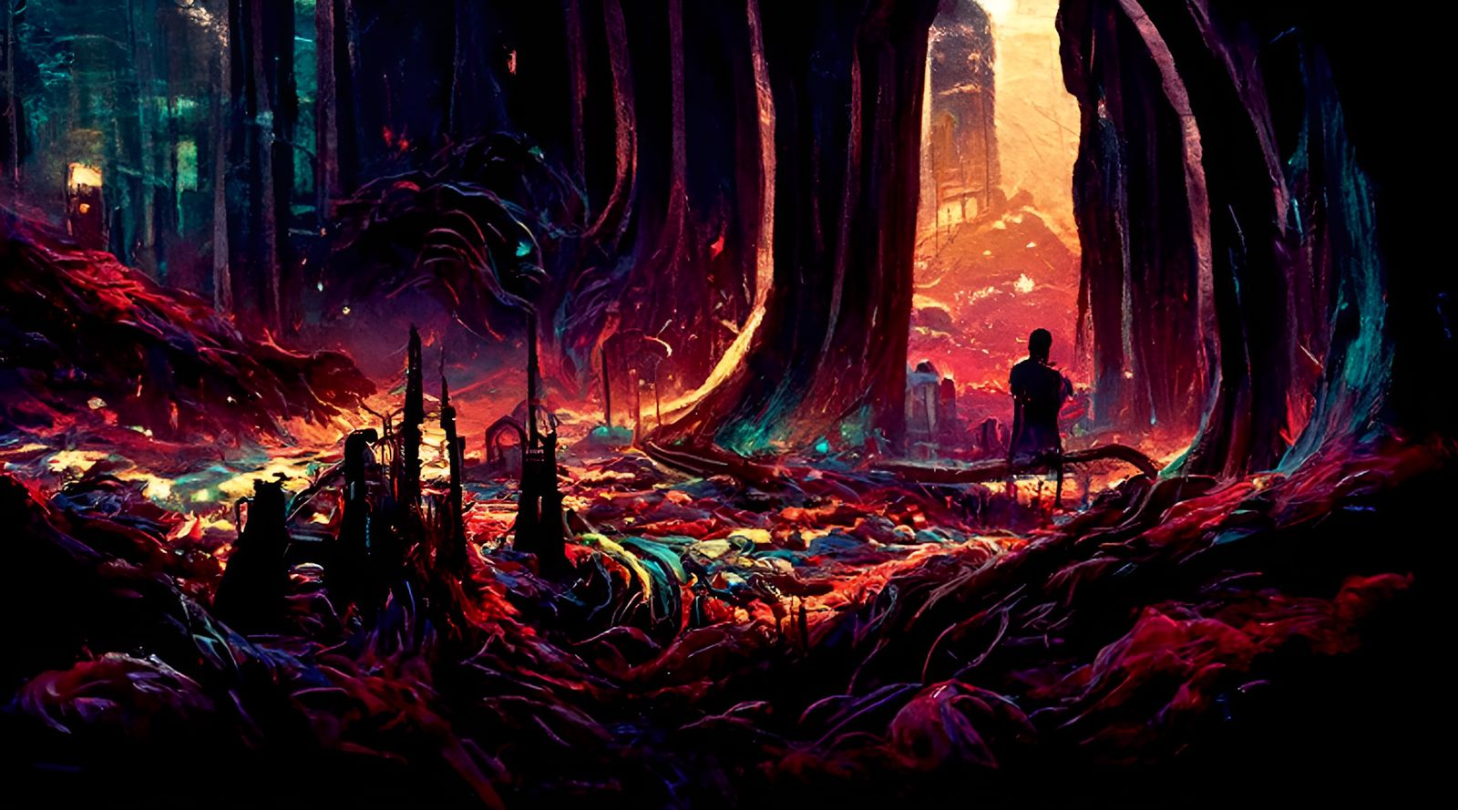 Dreamlike Fantasy Landscape by Dan Mumford