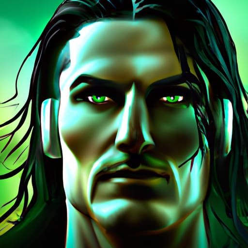 Peter Steele Inspired Portrait in Art Nouveau Style