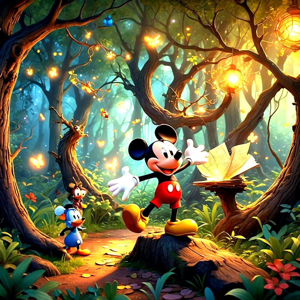 Mickey Mouse's Treasure Hunt: A 3D Digital Art Adventure