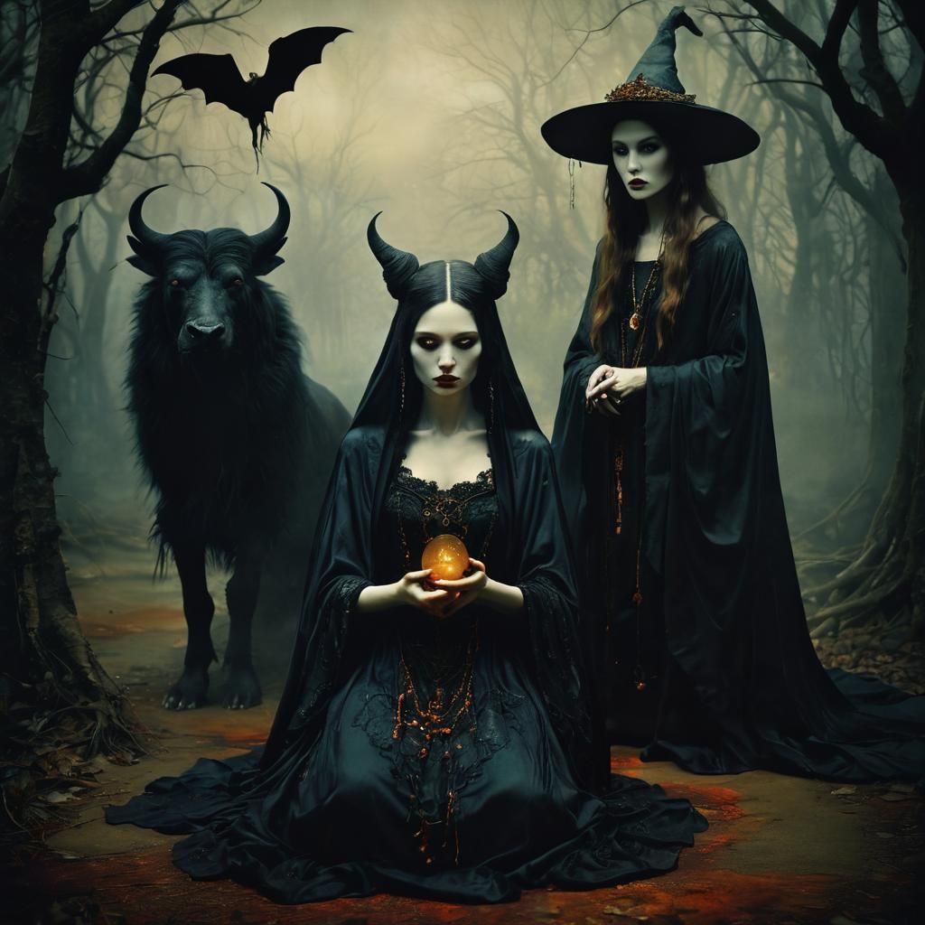 Witch Summons Demon Familiar: Dark Ritual