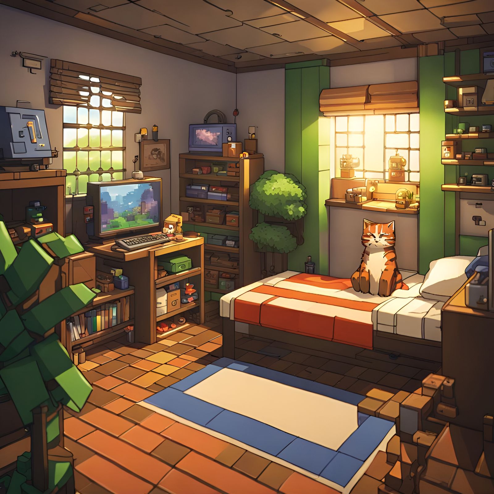 Minecraft Crazed Kids Room