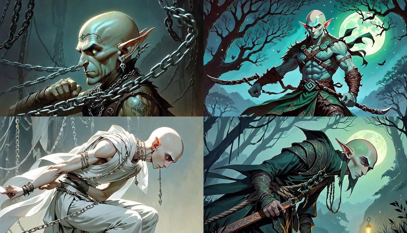 Bound Male Elf in a State of Captivity