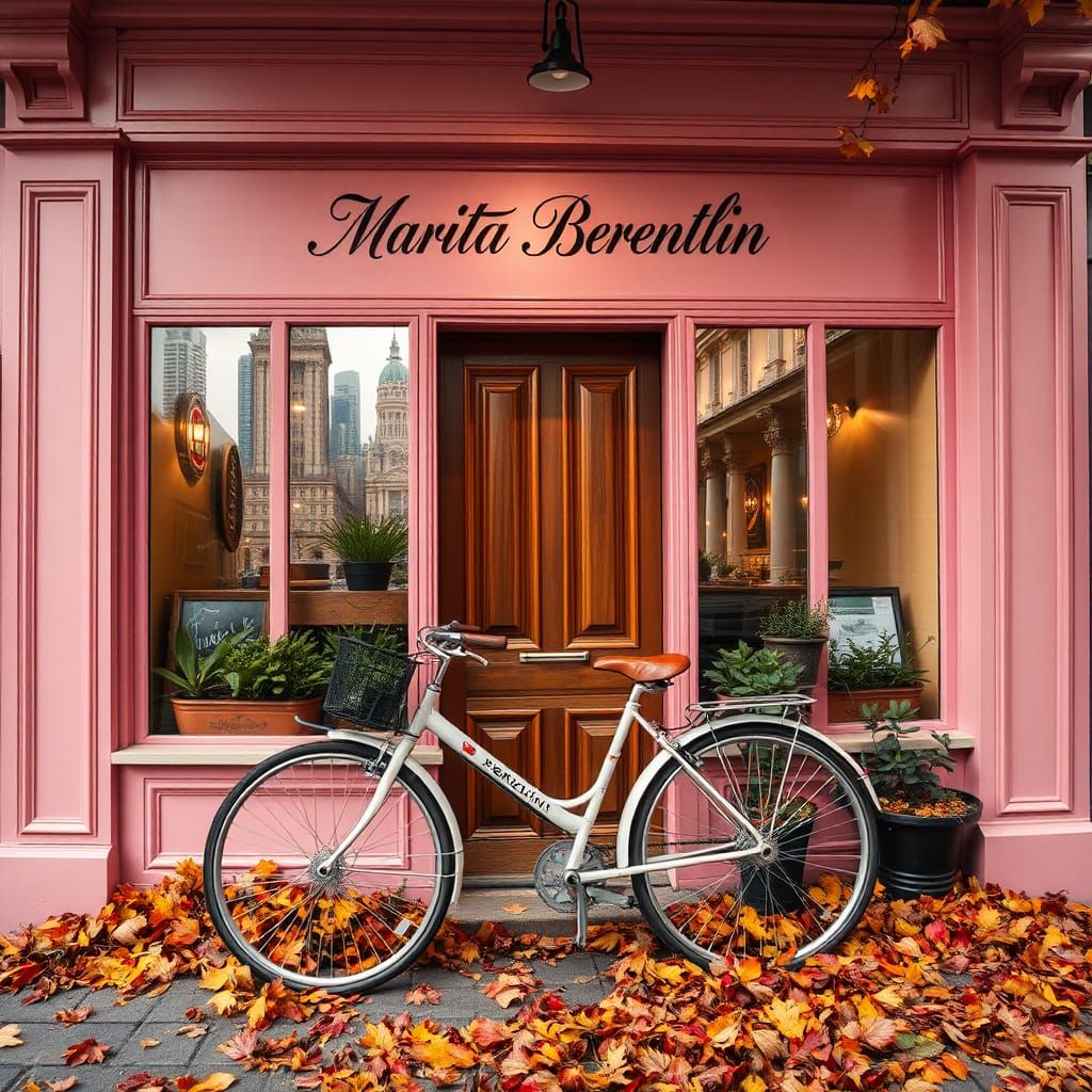 Charming Café Scene with Autumnal Ambiance