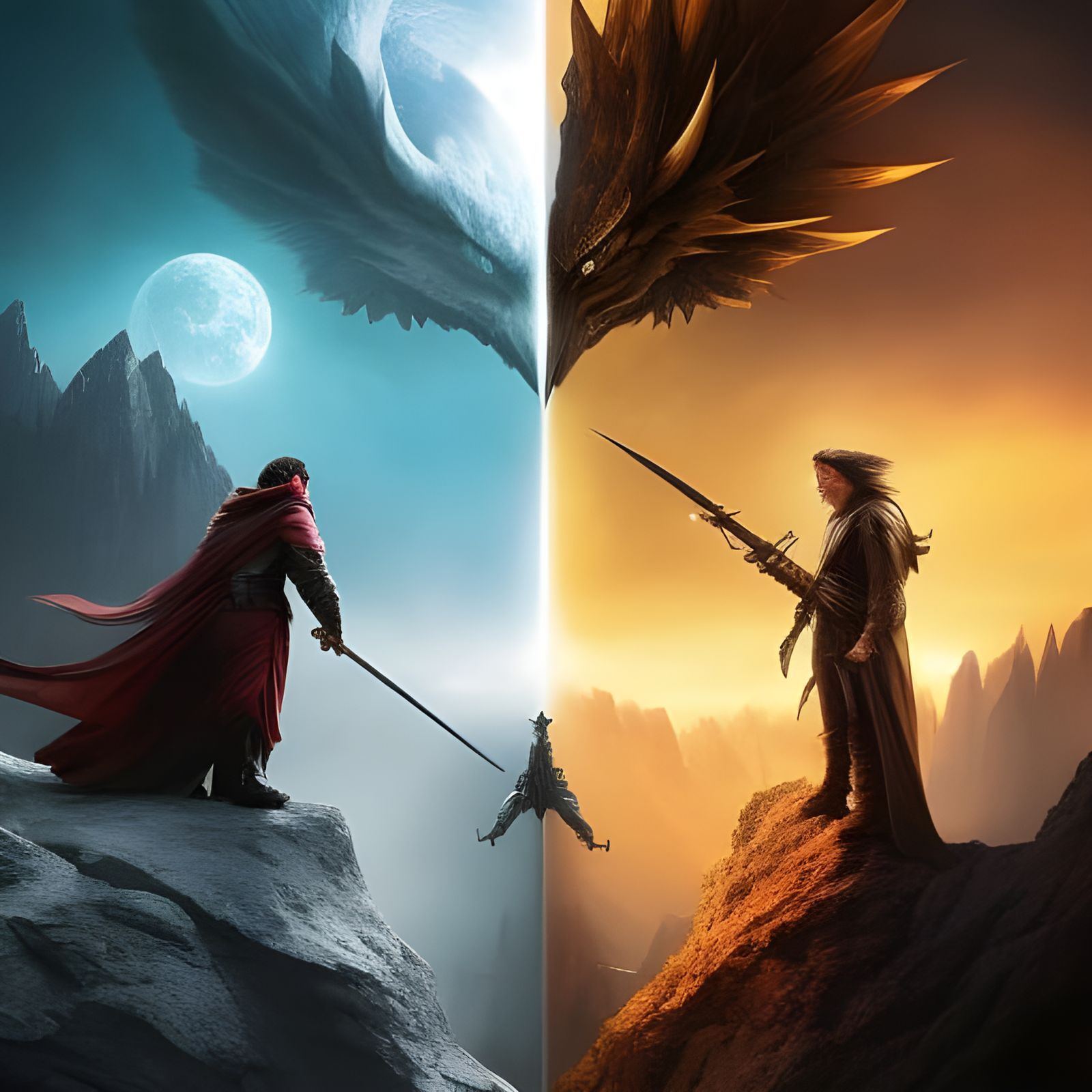 Good and Evil: A Detailed Matte Painting