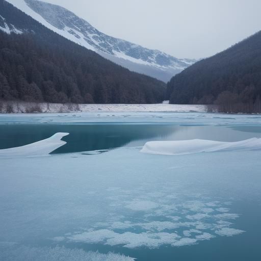 Vast Frozen Lake Landscape