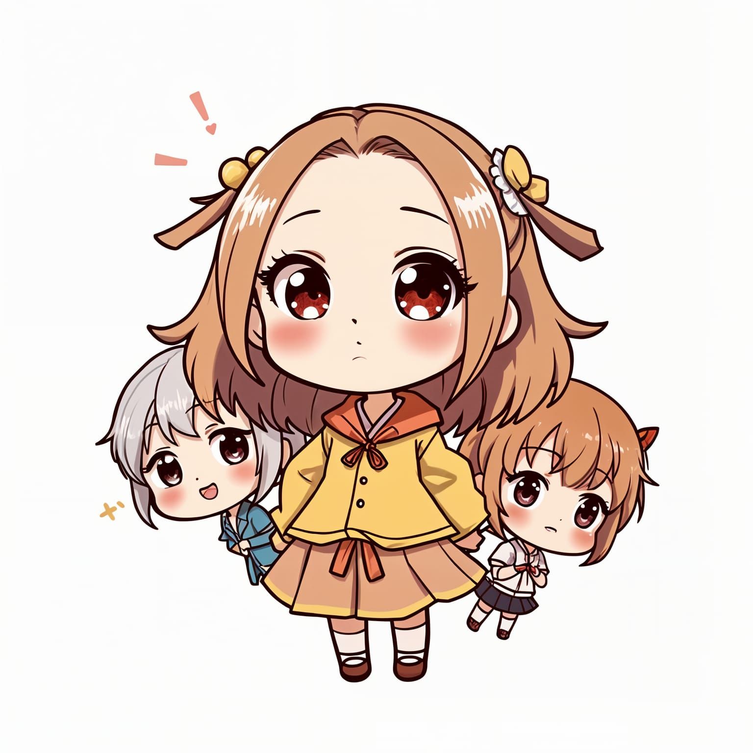 Cute Chibi Characters in Manga Anime Style