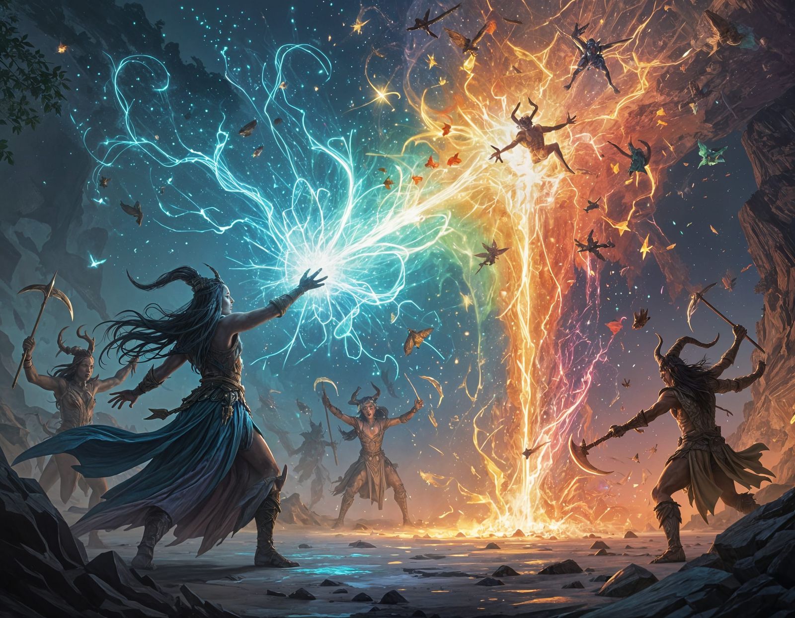 Magic Caster Unleashes Wild Fairy Fire