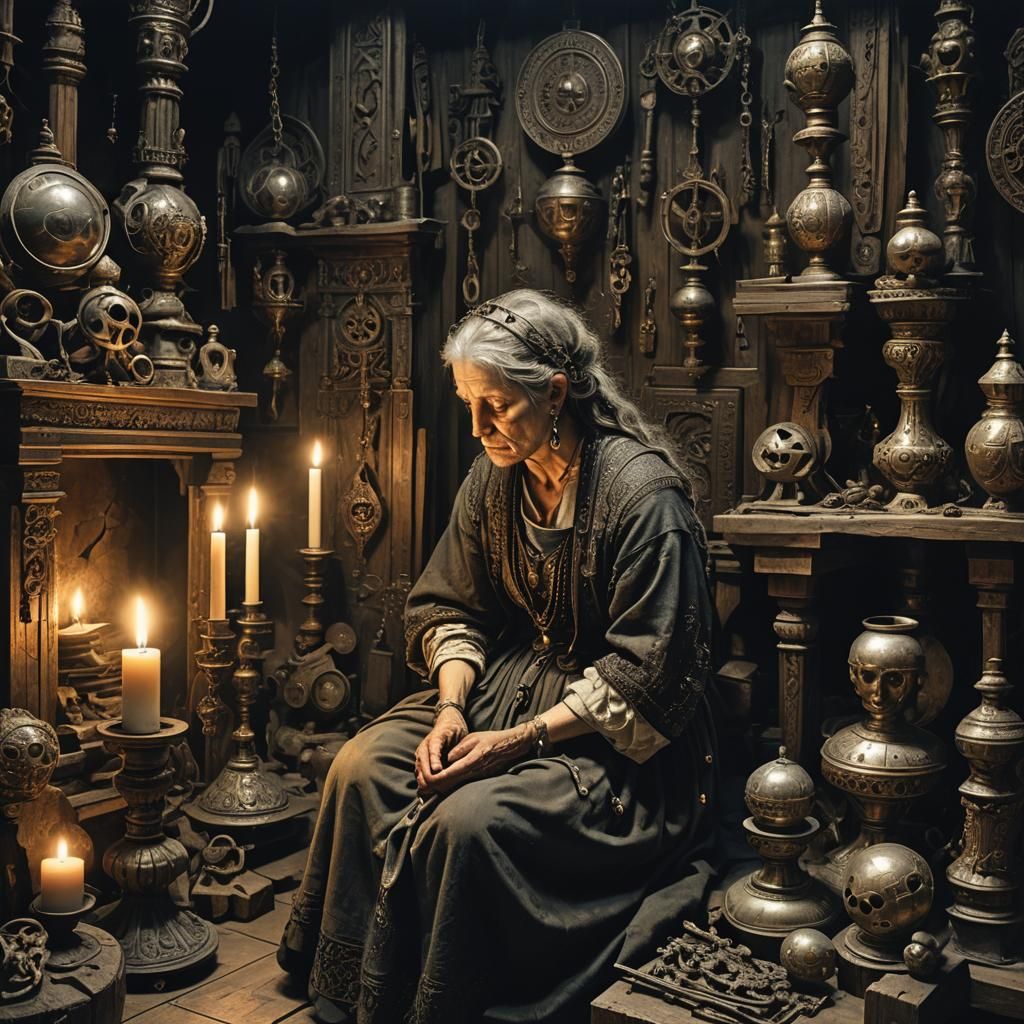 Contemplative Regret: Surrealism in Rembrandt Lighting