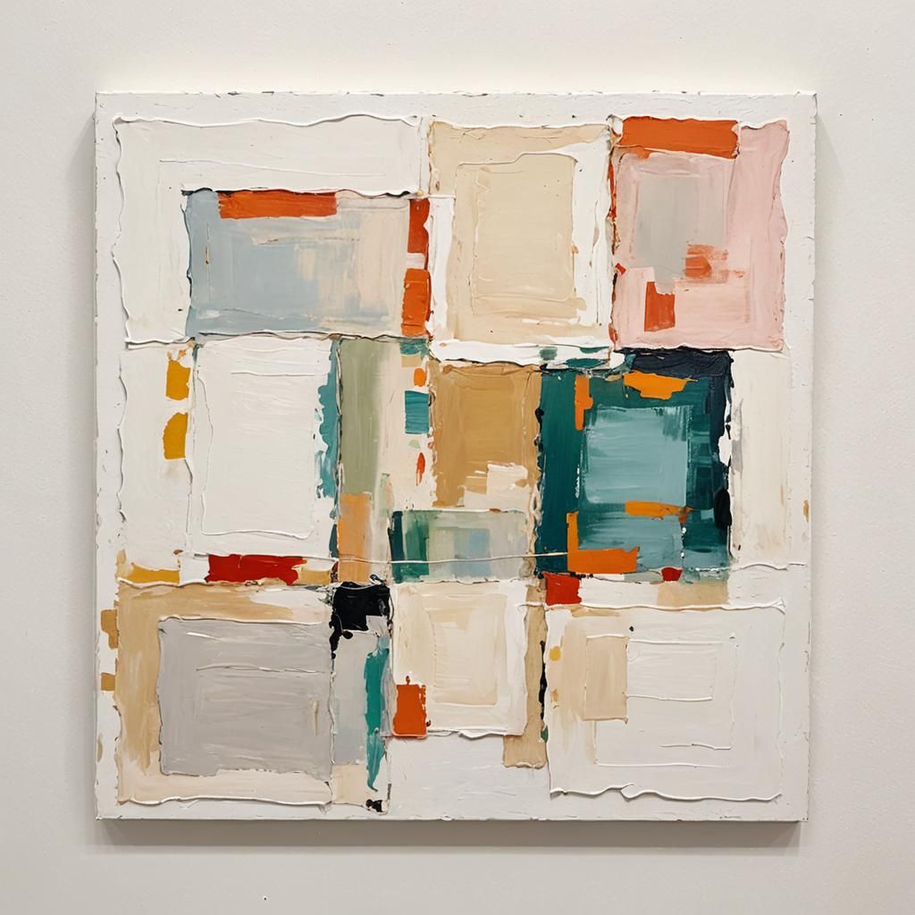 Abstract Painting on White Wall