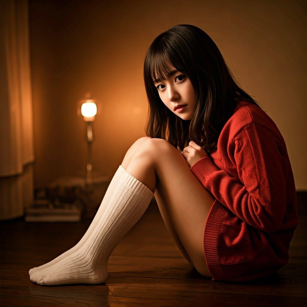 Serene Japanese Portrait in Cinematic Soft Focus