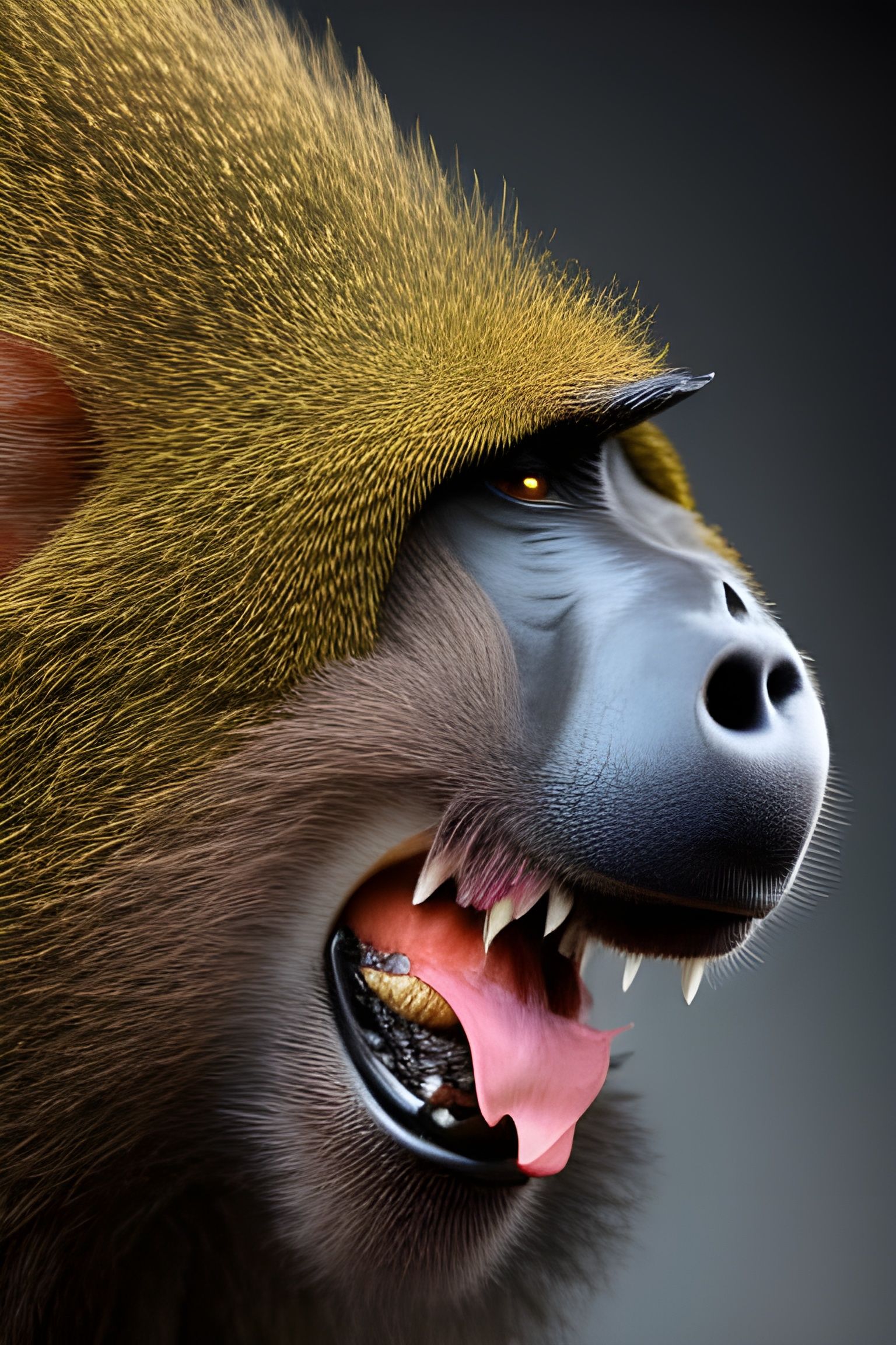 angry baboon