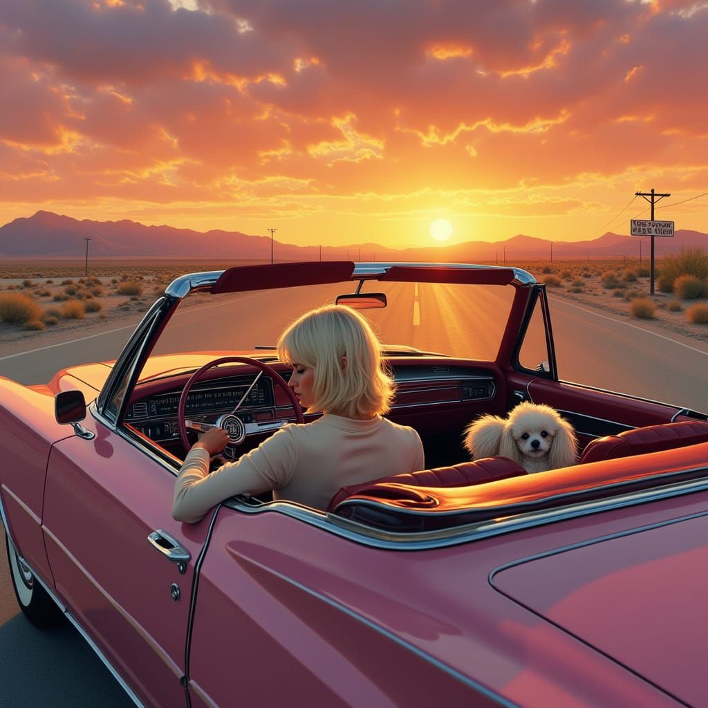 Cadillac Eldorado on Route 66: Mid-Century Style