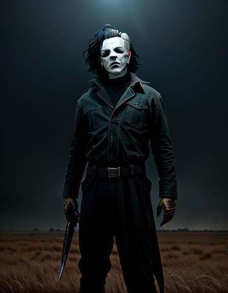 Michael Myers and Edward Scissorhands in Digital Painting