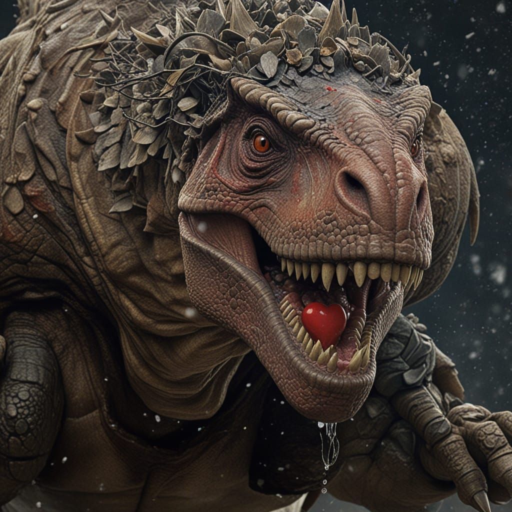 Fearsome Valentine's Day T. Rex Holds Candy Box