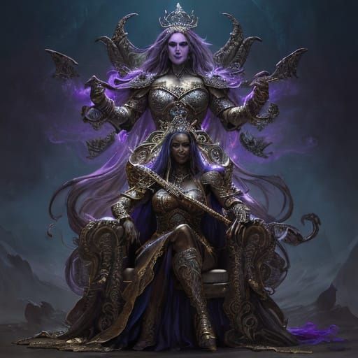 Ethereal Fantasy Realm with Regal Troll and Diverse Heroes