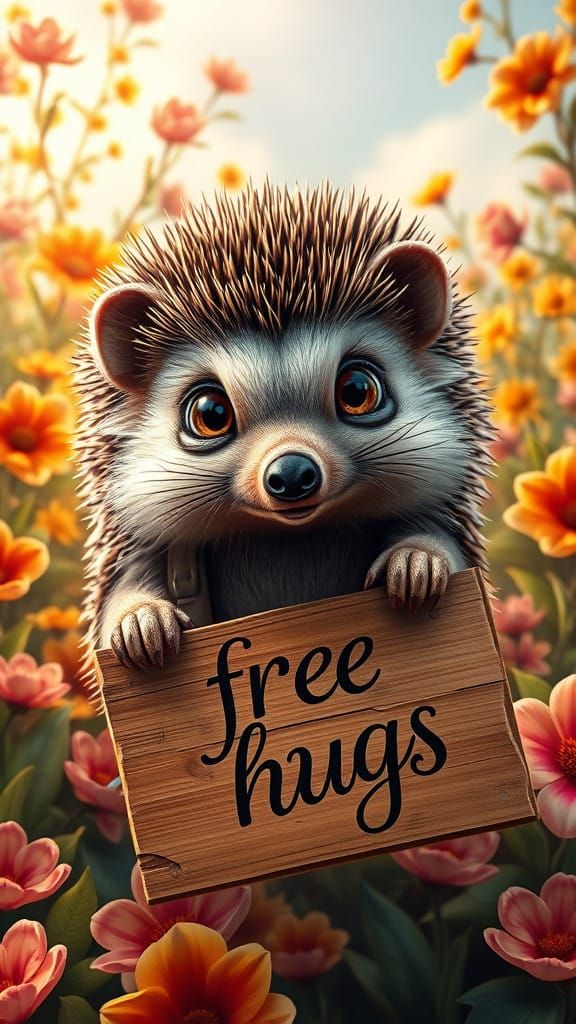 Stunning Hyperrealistic Hedgehog Offers Free Hugs in Vibrant...