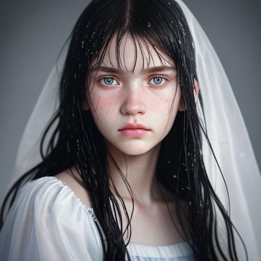 Sad Russian Girl Portrait in Professional Photography Style