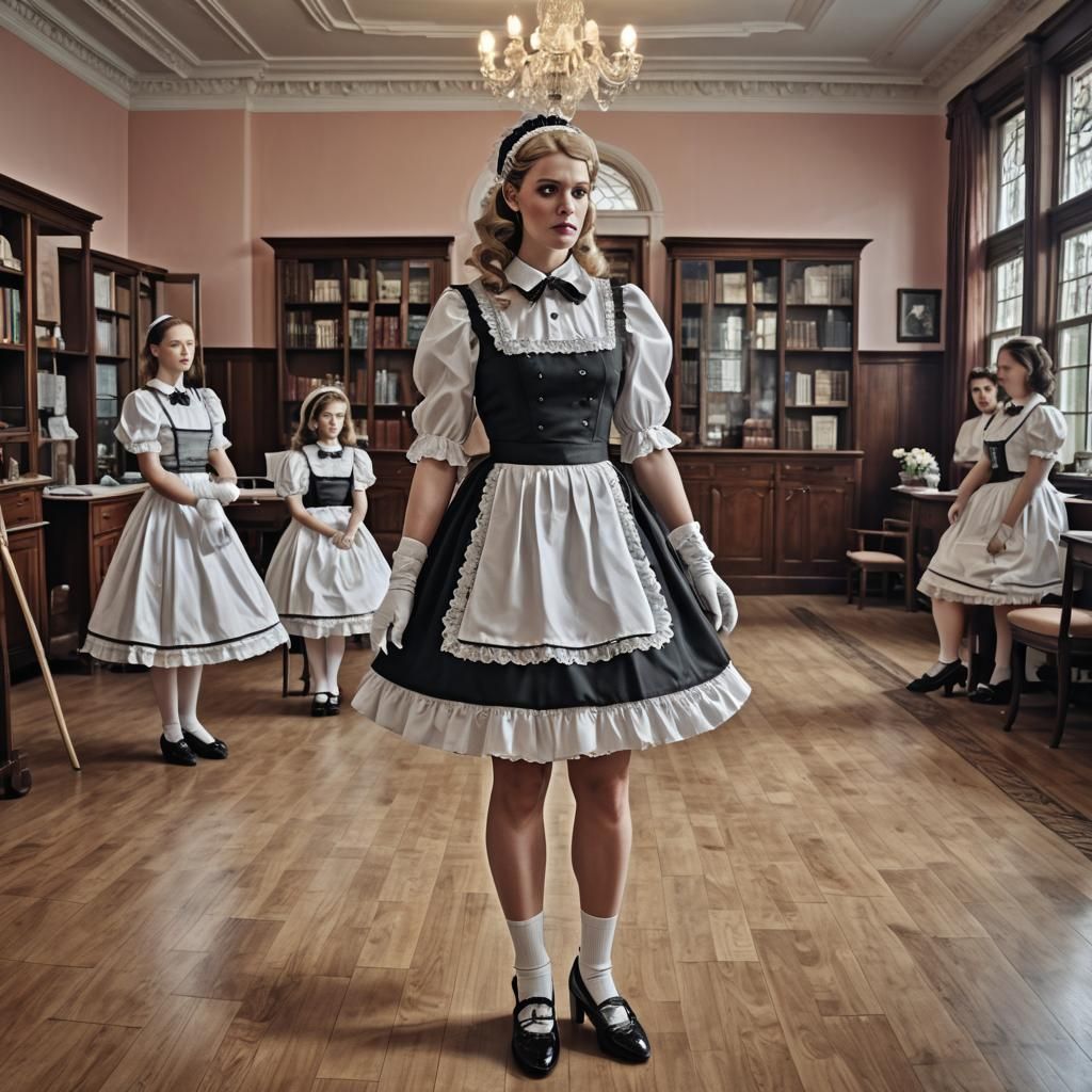 Sissymaid Humiliation at Sissy School: Hyperrealistic Image