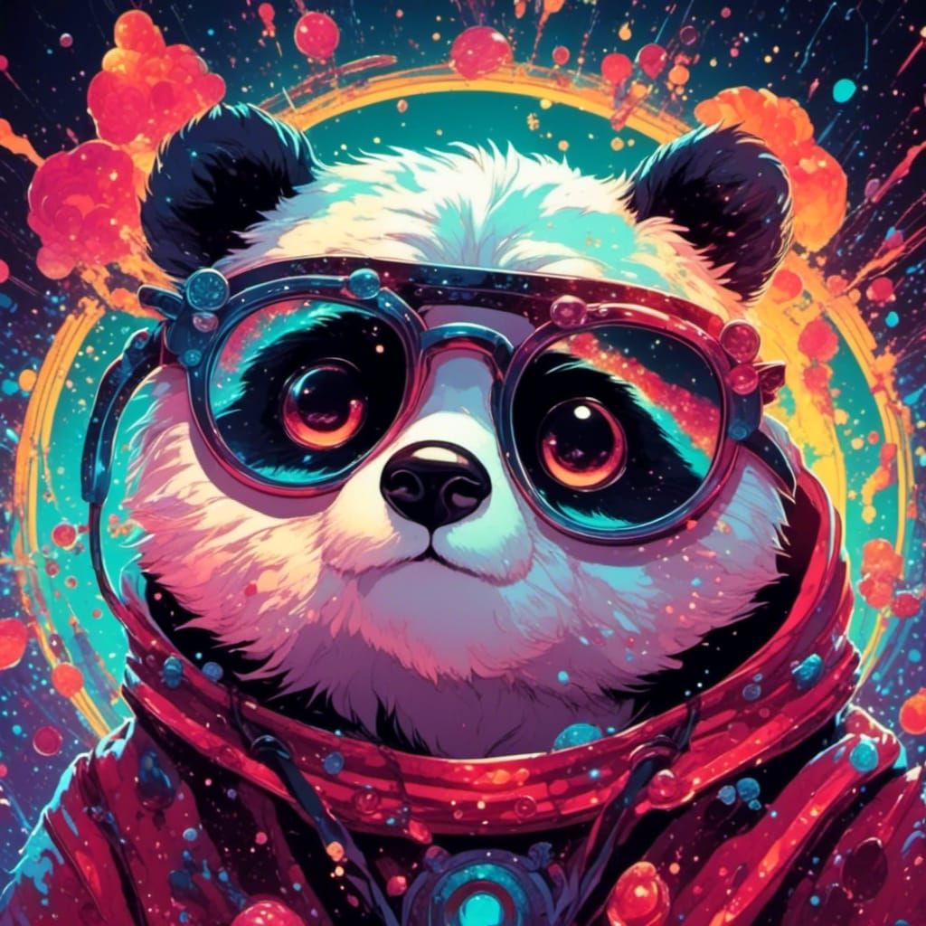 Sad Panda Mugshot Portrait