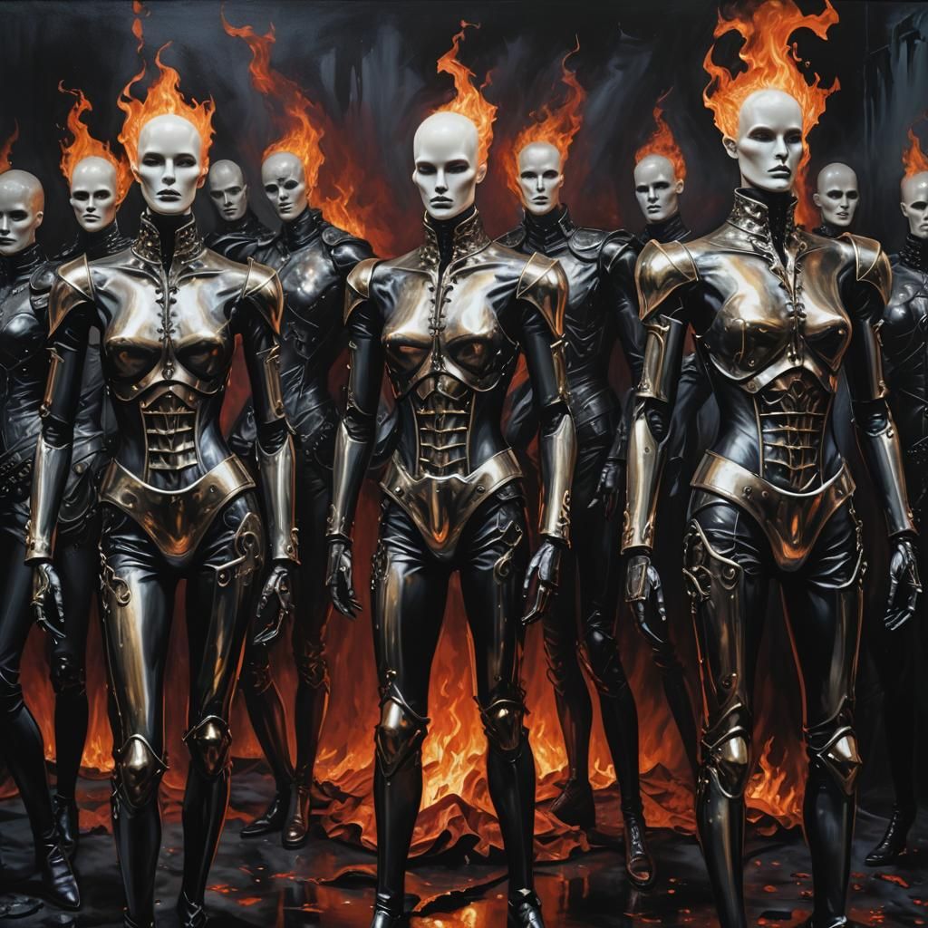 Infernal Mannequins in Dark Fantasy Fashion Show