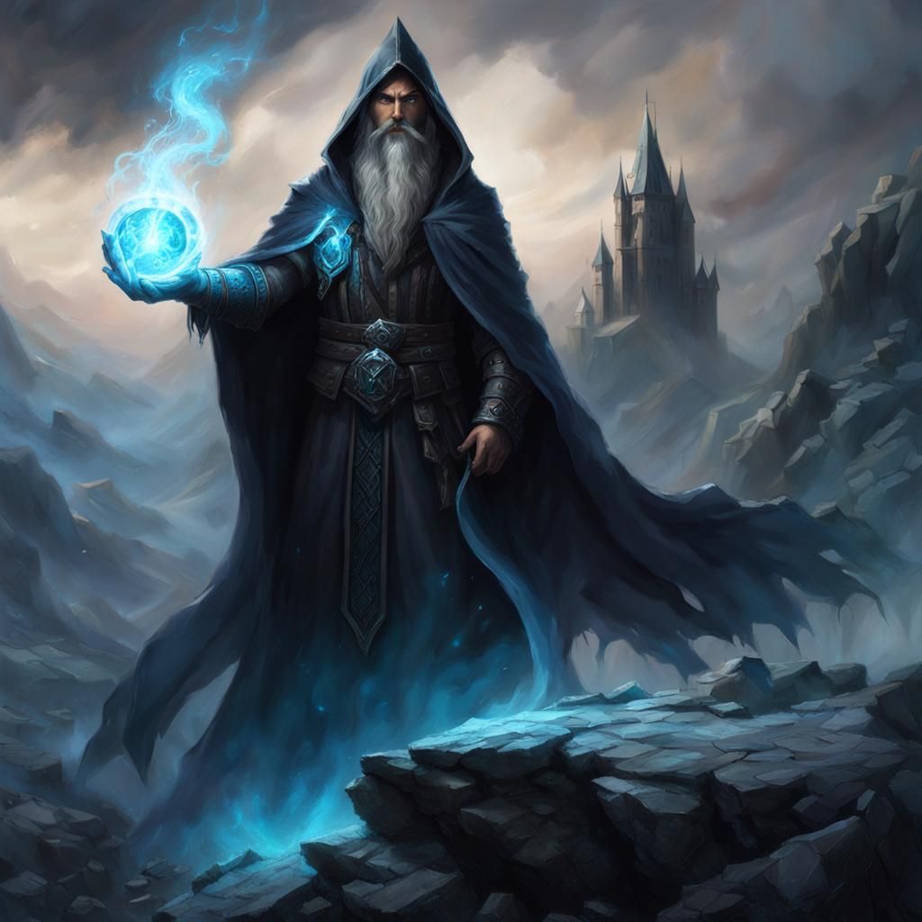 Mysterious Ice Wizard on Stone Hill