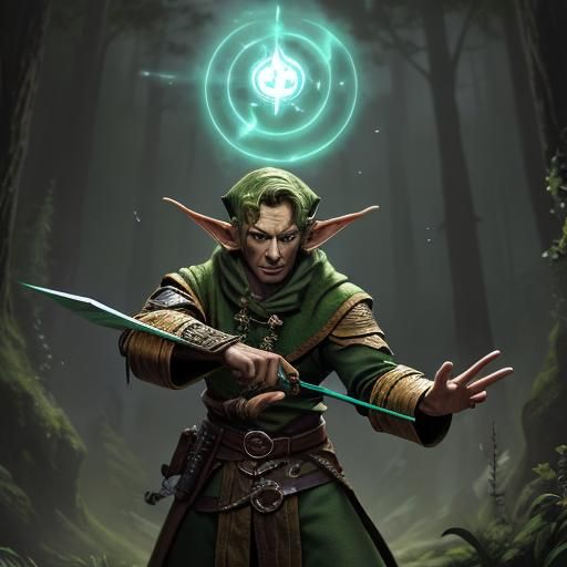 High-Definition DnD Elf Casting a Spell