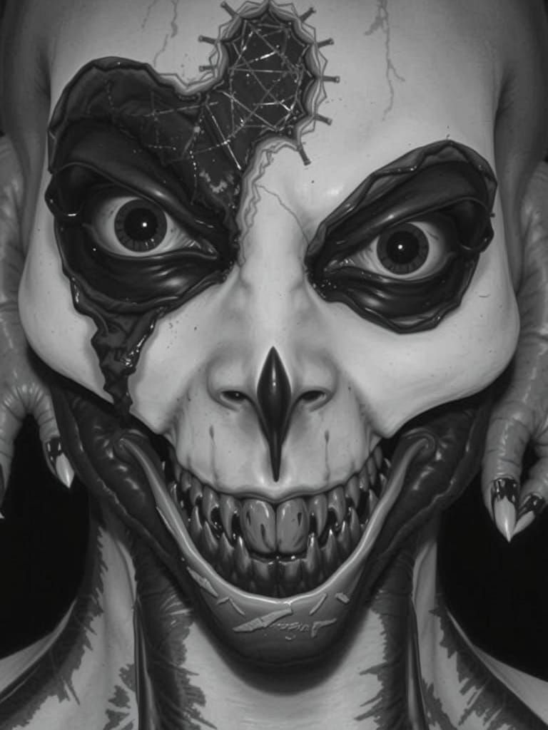 Terrifying Sleep Paralysis Demon in Dark Gothic Style