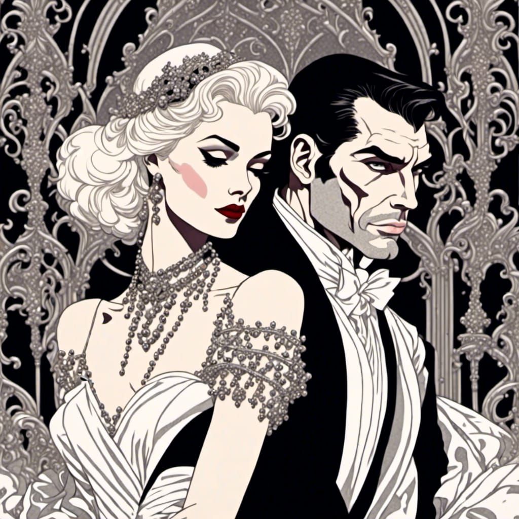 Art Deco Comic Graphic in Nagel Style