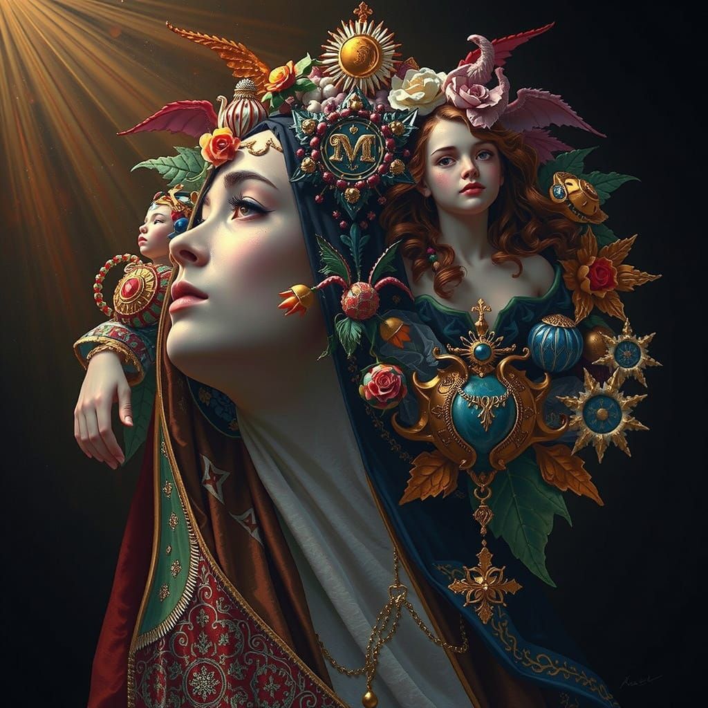 Masterpiece Painting of Beauty and Truth