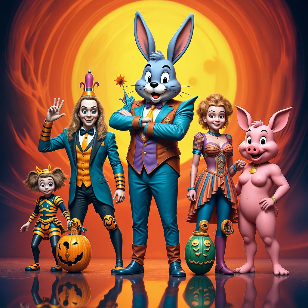 Loony Tunes Halloween in 3D Digital Art