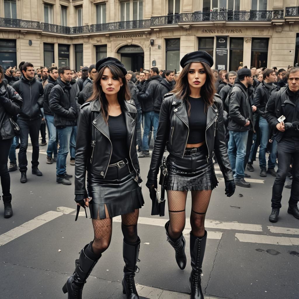 Protest Leader in Paris: Hyperrealistic Detailed Image