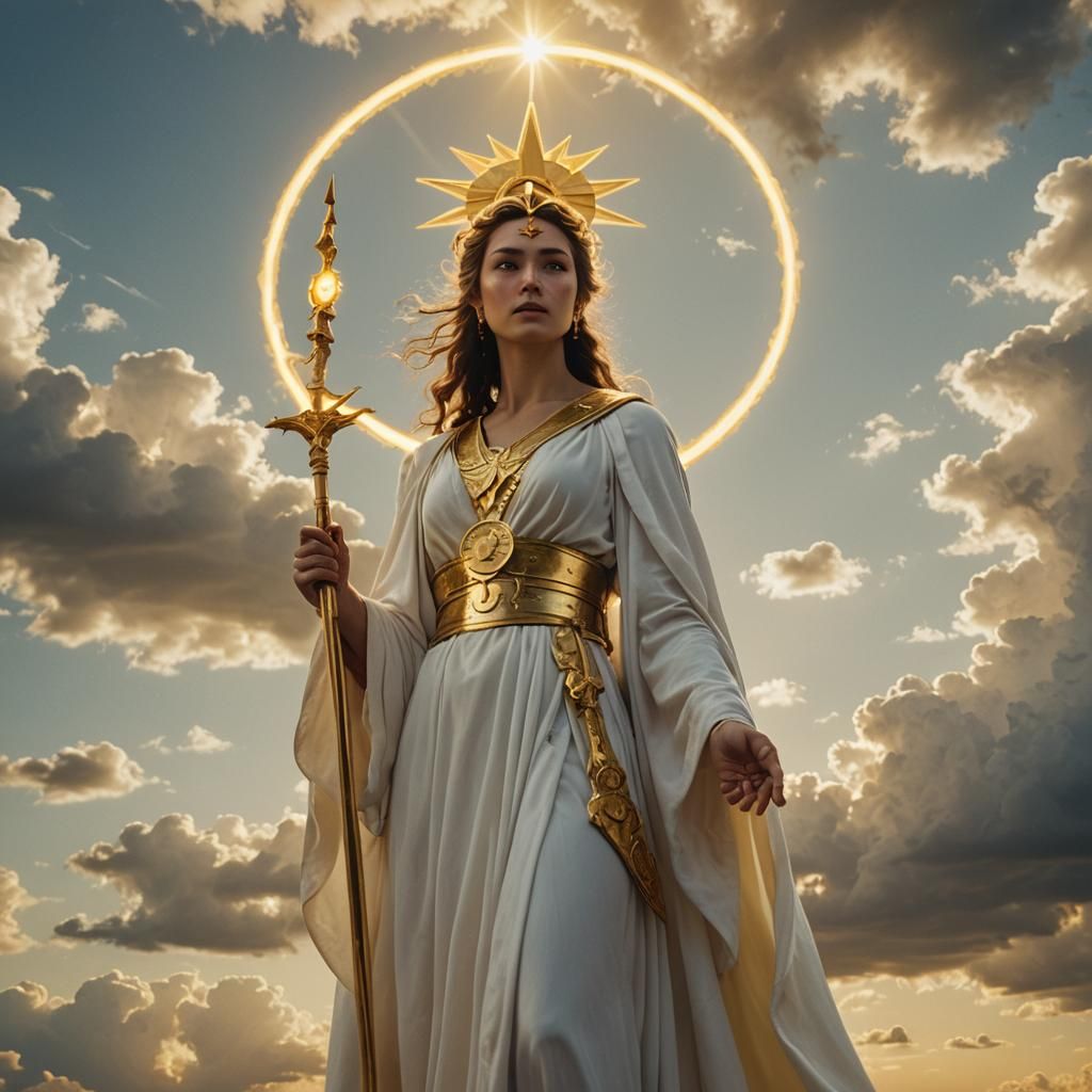 Goddess of Day in Golden Hour Lighting