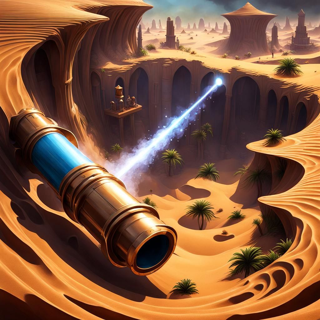 Surreal Sand Clan Navigating Magic Mist Tubes