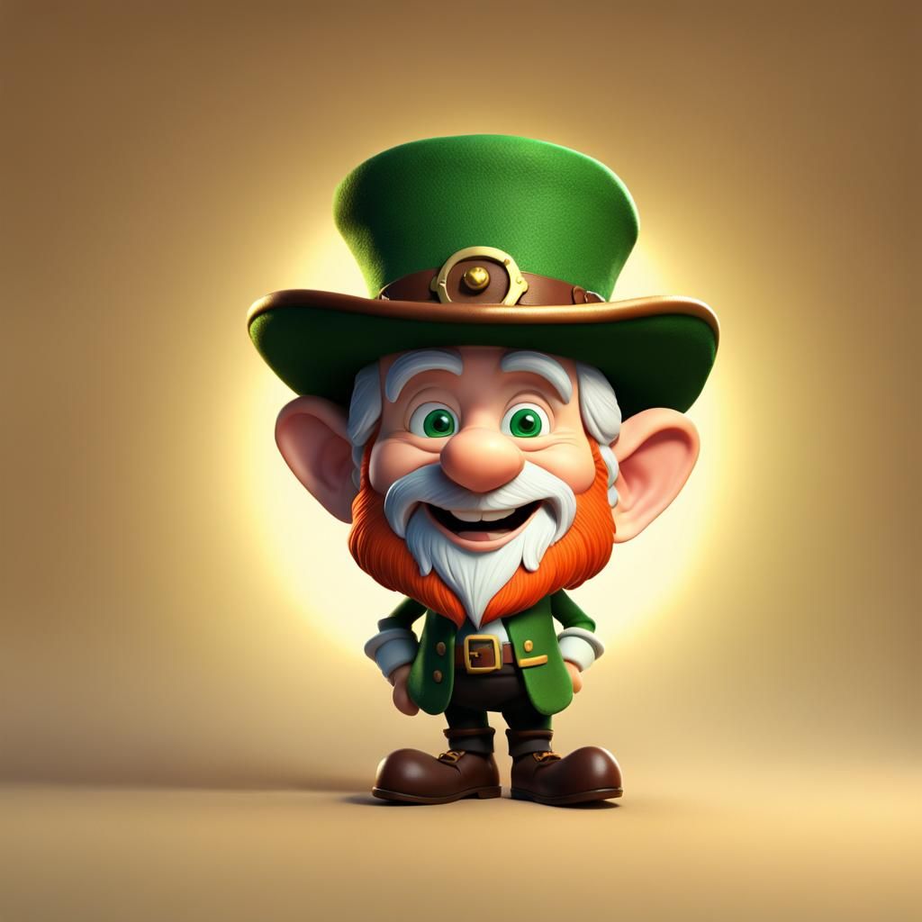 Pixar-Style Leprechaun Concept Art in 3D
