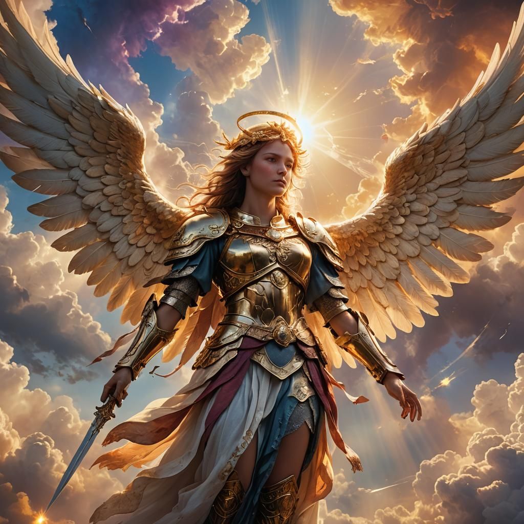 Radiant Angel Descending: Fantasy Concept Art