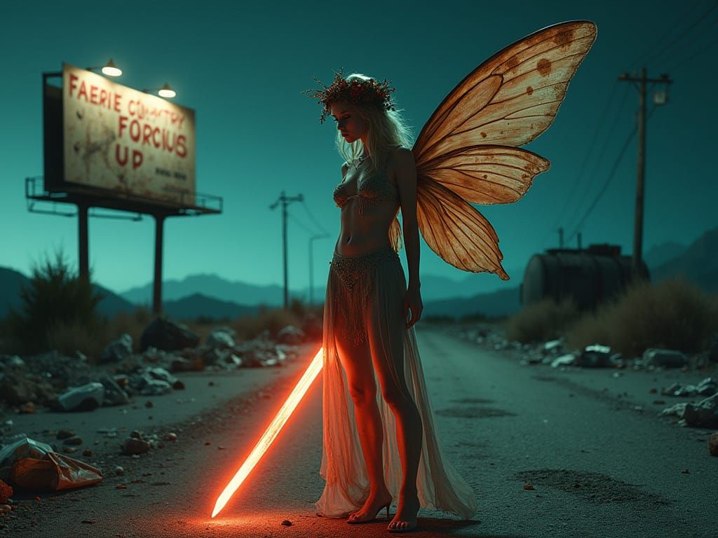 Gritty Wargirl in Apocalyptic Hellscape